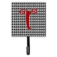 thumbnail image 4 of Letter E Initial Monogram - Houndstooth Black Leash or Key Holder, 4 of 7