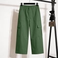 thumbnail image 7 of Only Moment Cargo Shorts for Women Elastic Waist Trousers with Pockets Summer Beach Vacation Clothes Green,XL, 7 of 7
