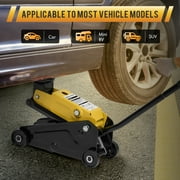 Naipo Low Profile Floor Jack, Mini Hydraulic Car Jack 2 Ton(4010lbs) Quick Lift Pump 5.7-15.8 with Wheels for Sedan/ SUV/MPV,All Steel Construction,Lightweight, Yellow