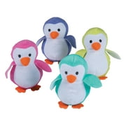 Plush Bright Penguins - Party Favors - 12 Pieces