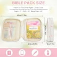 thumbnail image 5 of Reusable Quilted Book Bag Organizers with Zippered Pockets for Churches Travel, Study Essentials & Women's Accessories, 5 of 7