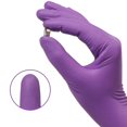 thumbnail image 4 of Guantes de nitrilo desechables de 20/50 piezas, de goma sin polvo, de color morado, para trabajos manuales, para mecánicos, cocinas, belleza, limpieza del hogar, 4 of 5