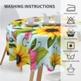 thumbnail image 5 of Sunflower Tablecloth Round 60 Inch Floral Table Cloth Washable Spillproof Wrinkle Free Watercolor Spring Summer Fabric Table Cover for Indoor Outdoor Kitchen Dinning Round Tables, 5 of 6