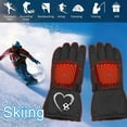 thumbnail image 3 of Aueoeo Heated Gloves, Unisex Heating Glove For Winter Outdoor Warm Water Proof Screen Toucheded Gloves For Walking,Riding,Cycling,Running And Driving Black, 3 of 9