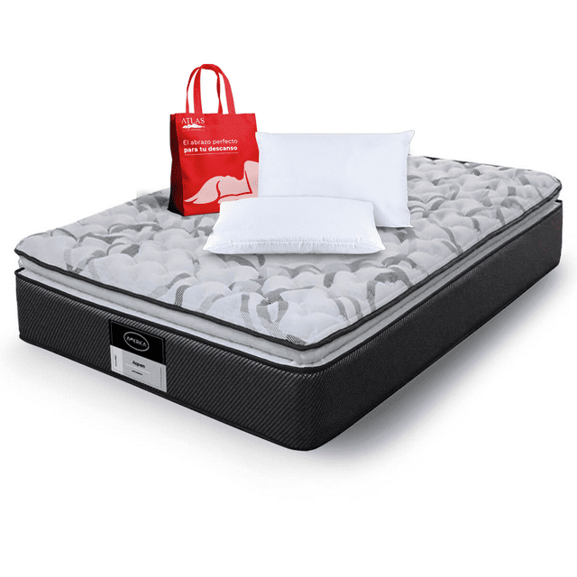 Colchón Queen Size América Aspen + 2 Pack Almohadas Atlas Del Descanso