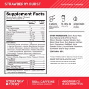 Optimum Nutrition Essential Amino Energy Hydration Plus Focus Powder, Strawberry Burst, 9.5 oz