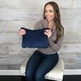 thumbnail image 5 of Jademall Travel Blanket 2 in 1 Soft Flannel Airplane Throw Blankets in Soft Bag Pillow case with Hand Luggage Belt, 59x40inch, Navy, 5 of 5
