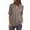 Gray, variant on Scyoekwg Plus Size Womens Chiffon Tops Dressy Casual Zipper V Neck 3/4 Sleeve Shirt Solid Color Loose Lightweight Tunics Blouse Army Green XXXXL