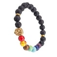 thumbnail image 2 of 8MM Rock Bracelets Multicolor Adjustable Elastic Jewelry Ankle Diffuser Bracelet Exquisite Beads Hand Rope Women Accessories Gifts for Men Lava Rock 8mm, 2 of 6