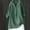 #1-Green, variant on Womens Plus Size Tops,Womens Blouses,Women's V-Neck Long Sleeve Loose Button Cotton and Linen Tunic Shirts Summer Shirts Blouse Shirt