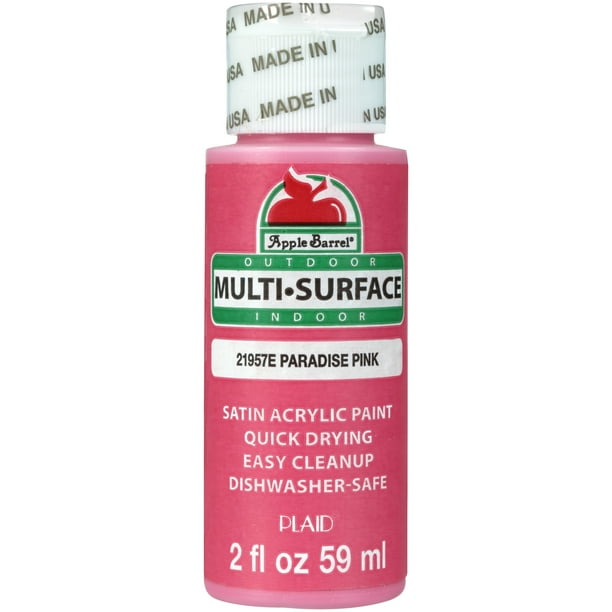 Apple Barrel 21957E Multisurface Craft Paint, Paradise Pink, 2 fl oz