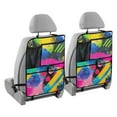 thumbnail image 2 of Vibrant abstract colorful artwork 65 Pack Kick Mat Back Seat Protector With Storage Pockets, Universal Car Seat Back Organizer For Pets, Waterproof Backseat Protector For Most Car, 2 of 5