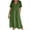 Green, variant on Homenesgenics Plus Size Womens Dresses xxxl Fashion Women Summer Casual V-Neck Solid Short Sleeve Button Pocket Cotton Linen Dress
