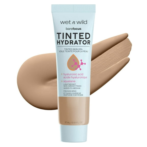 Wet n Wild Bare Focus Tinted Hydrator, Tinted Skin Veil, Medium Tan, 0.91 Fl oz