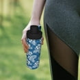 thumbnail image 6 of Picia Leaves And Flowers Pattern Water Bottle 18 oz Stainless Steel Insulated Bottles With Handle Leak Proof Gym Sport Water Jug BPA-free insulated kettle For Men Women Adults, 6 of 7