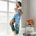 thumbnail image 5 of Salouo Two Brave Cats Are Floating On The Sea Iceberg Print Women's Pajama Pants Casual Loose Sweatpants PJs Flowy Pants Drawstring Palazzo for Women Wide Leg Pants Lounge Pajama -X-Large, 5 of 8