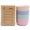 thumbnail image 2 of JUNWELL Unbreakable Cereal Bowls - Reusable Wheat Straw Bowl Set of 4 - Dishwasher & Microwave Safe - Perfect for Cereal, Soup and Rice - BPA Free, Healthy for Kids Children Toddler & Adult (4 Color), 2 of 8