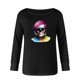 thumbnail image 3 of Camiseta de manga larga con cuello en V para mujer a la moda, blusa suelta con estampado de Navidad para otoño Pompotops  FGAJ14886, 3 of 4