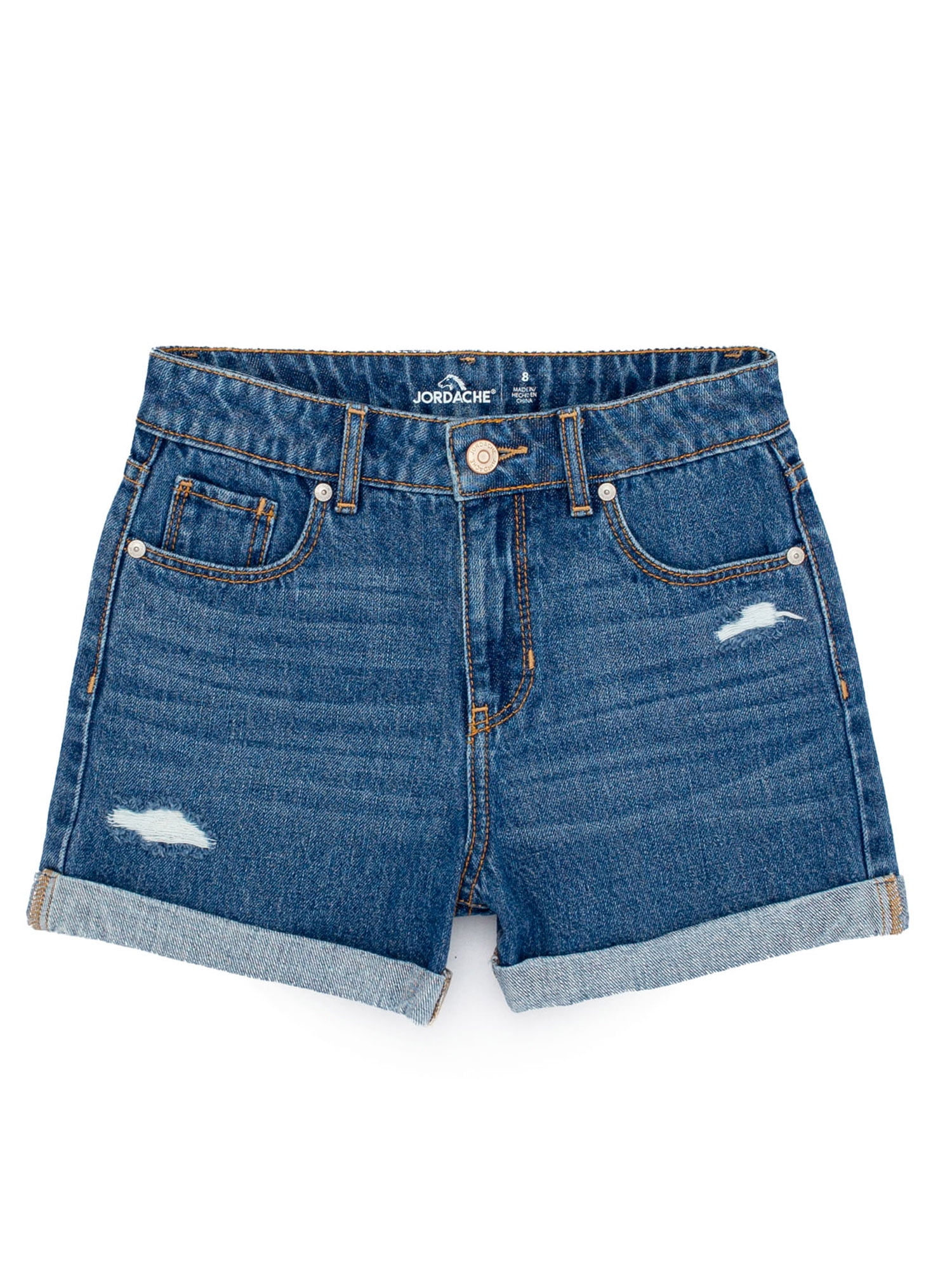 Jordache Girls High Rise Mom Short, Sizes 5-18