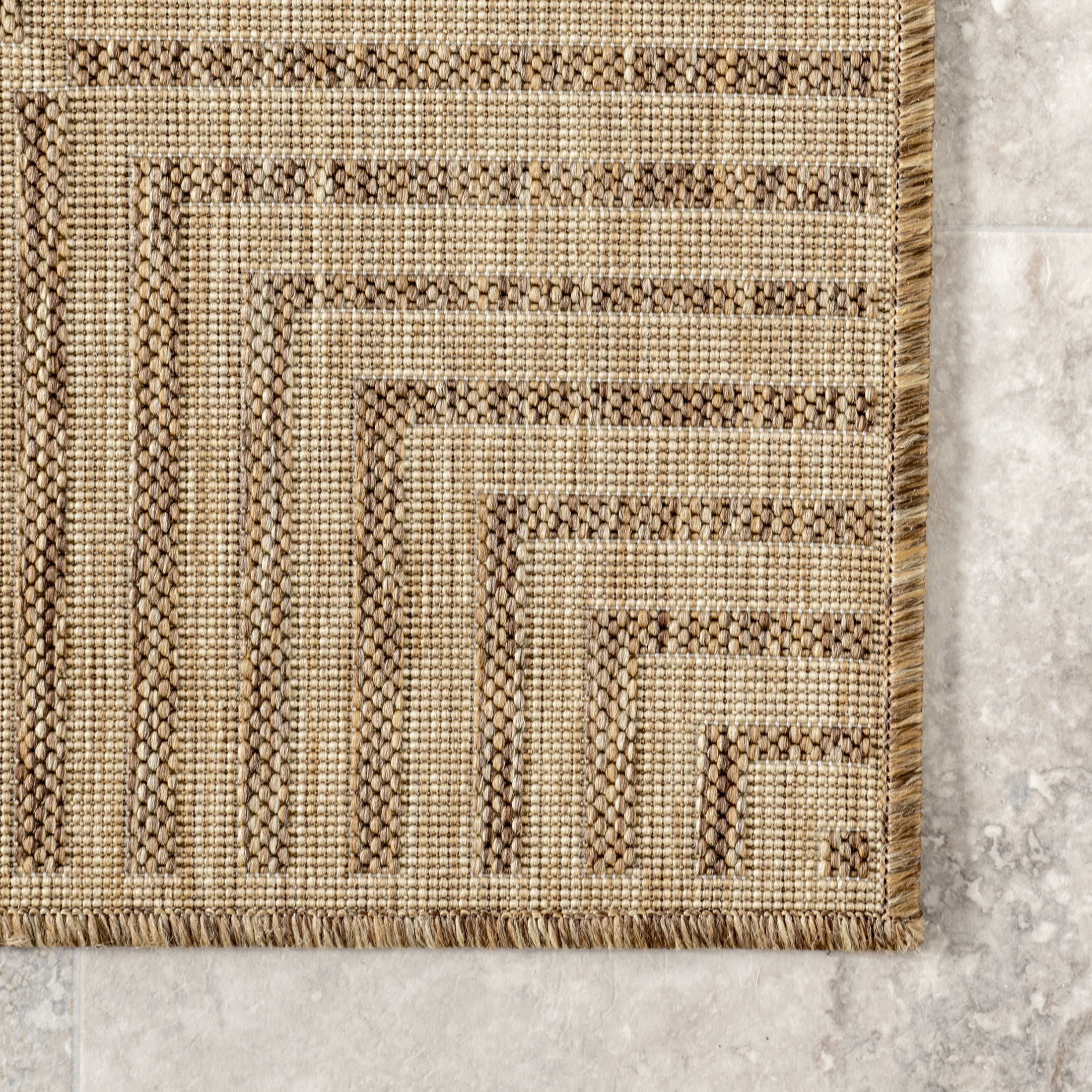nuLOOM Asha Simple Striped Indoor/Outdoor Area Rug, 2' x 3', Asha Light Brown