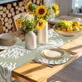 thumbnail image 4 of Coral Sage Green Round 13 Inch Placemats Set of 8, Coastal White Ocean Marine Nautical Beach HeatResistant Non Slip Place Mats for Dining Table, Wipeable Braided Kitchen Table Mats for Housewarming, 4 of 9
