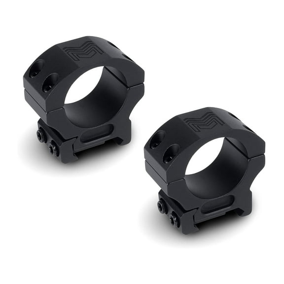Monstrum Precision Picatinny V2 Scope Rings 1 in, Black, 1 in