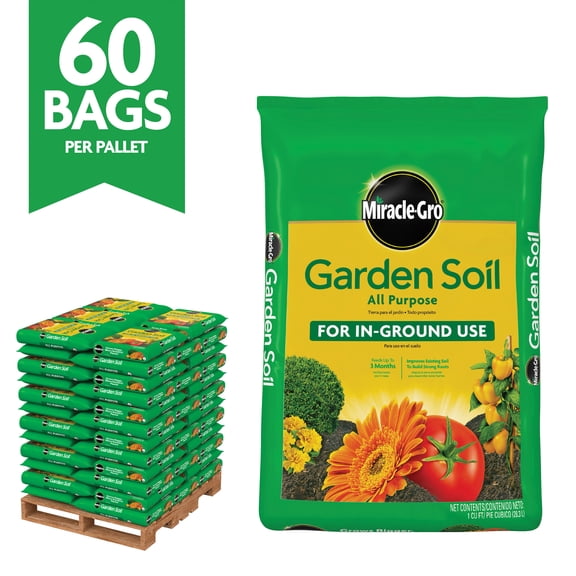 Miracle-Gro Garden Soil All Purpose Bulk Pallet, For In-Ground Use, 60 cu. ft.