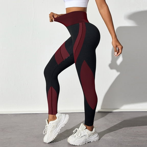 HAJWOH Supportive Yoga Pants for Women High Waist Tummy Control Butt Lifting Seamless Workout Leggings