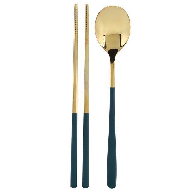 Juego De Cubiertos, Vajilla De Viaje Para Acampar Juego De Cubiertos De Viaje, Vajilla De Acero Inoxidable Para Viajes En Restaurantes Cergrey Verde