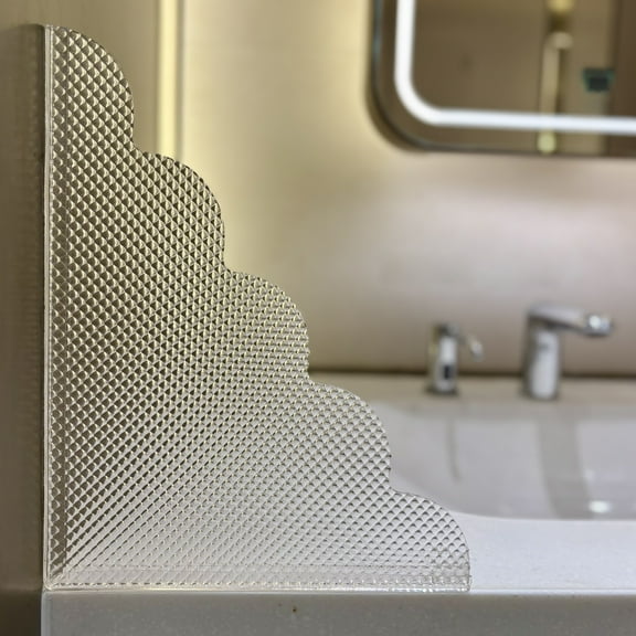 2 Pack Updated Shower Splash Guard, Large Splash Guards for Bathtub/ Silicone Base and Acrylic Plate, Keep Water in Shower or Bath, Shower Corner Splash Guard