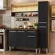thumbnail image 2 of Cocina Integral Madesa 137cm Marrón/Negro Emilly Art, 2 of 10