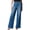Navy Blue, variant on Women'S High Waisted Bell Bottom Pull on Jeans Tummy Control Stretchy Baggy Casual Jean Leggings Navy Blue L