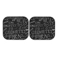 thumbnail image 7 of Disketp 2 Piece Black Scientific Pattern Windshield Sunshades,Folding Windshield Sun Shade For Car Suv Trucks Sedan,Blocks Uv Rays Sun Visor Protector-Large, 7 of 7