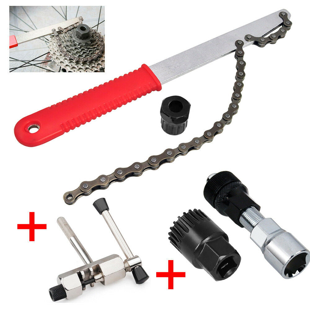 5 in1 Bicycle Cassette Puller Sprocket Removal Chain Whip Tool 