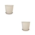 thumbnail image 3 of Cateissary Maceta para jardín Maceta para hierbas Maceta Suculenta Contenedor con bandeja Accesorio de jardinería Beige / Bandeja 18cm13cm10cm Beige/Bandeja 18 cm * 13 cm * 10 cm 2Conjunto, 3 of 6