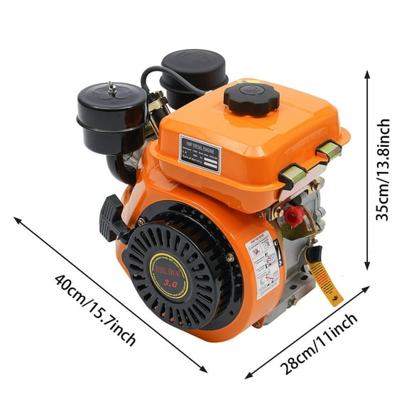 4 Stroke Diesel Engine Single Cylinder Air-Cooling Manual Start Small Motor