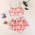 thumbnail image 2 of YuYuBao Womens Pajamas Sets Cartoon Christmas Tree Print Lace Trim Cami Tops + Shorts Pajamas Set Nightwear, 2 of 4