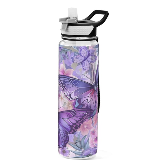 BZSMCE Sport Bottle Floral Fantasia Of Flight Outdoor sports Water Bottle Size: 10.4x3in