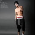 thumbnail image 5 of Mens 3/4 Long Length Elasticated Shorts Cargo Shorts Three Quarter Pants Jogger Gym Sweatpants, 5 of 5