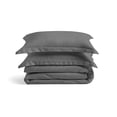 thumbnail image 6 of Cosy House Collection Luxury Bamboo Duvet Cover Set 3-Piece - Ultra Soft Bedding - Zippered Comforter Protector, Includes 2 Pillow Shams - Full/Queen - Grey, 6 of 6
