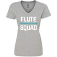 thumbnail image 3 of Inktastic Flute Squad Marching Band Women's V-Neck T-Shirt, 3 of 5