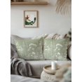 thumbnail image 3 of Outdoor Pillows Waterproof, Sage Green Spring Floral Bedding Throw Pillows with Insert for Couch Sofa Bed, Elegant Pastoral Flowers 18x18 Inch Pillowcases Decorative Camping Patio Pillow Set of 2, 3 of 8