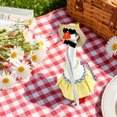 thumbnail image 6 of 7-Inch Desktop Goose Country Style Pearl Necklace Outfit Set – Mini Figurine for Office Desk, Polyester, 6 of 6