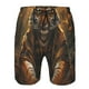 thumbnail image 3 of Balery Tiger In The Fallen Leaf Forest Traje de Baño Estilo Hawaiano para Hombre, Shorts de Secado Rápido con Bolsillos-Large, 3 of 6