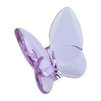 Gerich Crystal Flying Butterfly Glass Lucky Butterfly Ornament Vibrantly Home Decor Purple