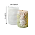 thumbnail image 2 of DIY Silicone for Resin Casting - Bunny Cylindrical Candles Shape for Epoxy Resin Clay Plaster Craft Making - Indoor Use Decorative Easter Rabbit Design, 2 of 6