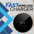 thumbnail image 2 of Ultimaxx USB Qi Fast Charger Pad for iPhone, Samsung Galaxy Black, 2 of 9