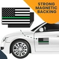 thumbnail image 7 of Magnet Me Up Thin Green Line American Flag Vinyl Automotive Magnet Decal, 5x8 In, 7 of 7