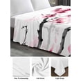 thumbnail image 6 of Cherry Blossoms Twim Size Flat Sheet, Wrinkleproof & Fadeproof Cooling Flat Bed Sheet Only, Pink Pastoral Modern Gradient Spring Breathable Soft Bedding Top Sheets 66 x 96 Inches, 6 of 8