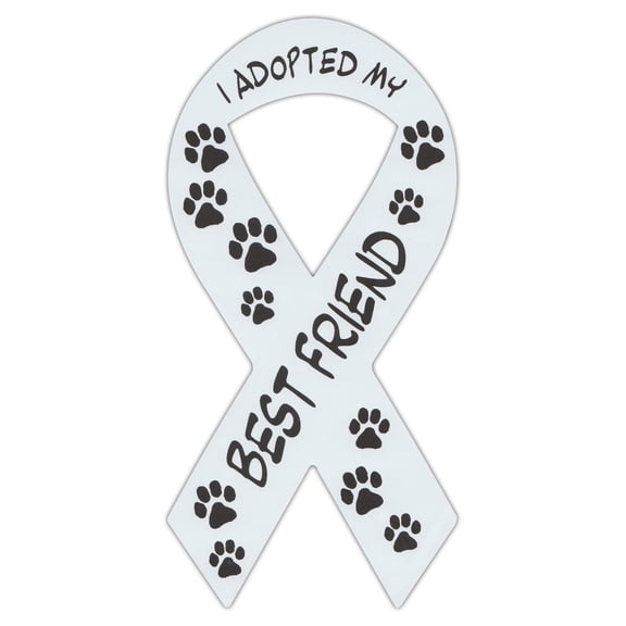 Ribbon Shaped Magnets: I Adopted My Best Friend (Dogs, Cats) | Cars, Trucks